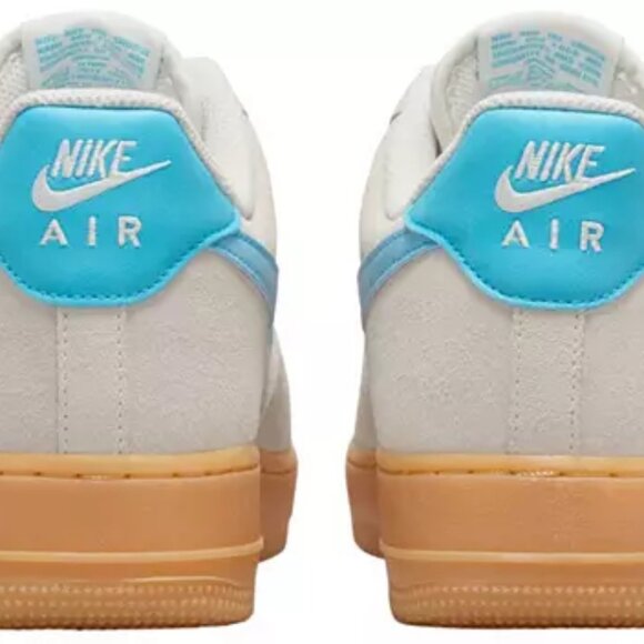 Nike Men's Air Force 1 '07 LV8 Shoes new Blue/Gum Color - Picture 5 of 7